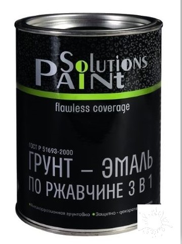 Грунт-эмаль по ржавчине 3 в 1 Paint Solutions 2,7 кг, белая